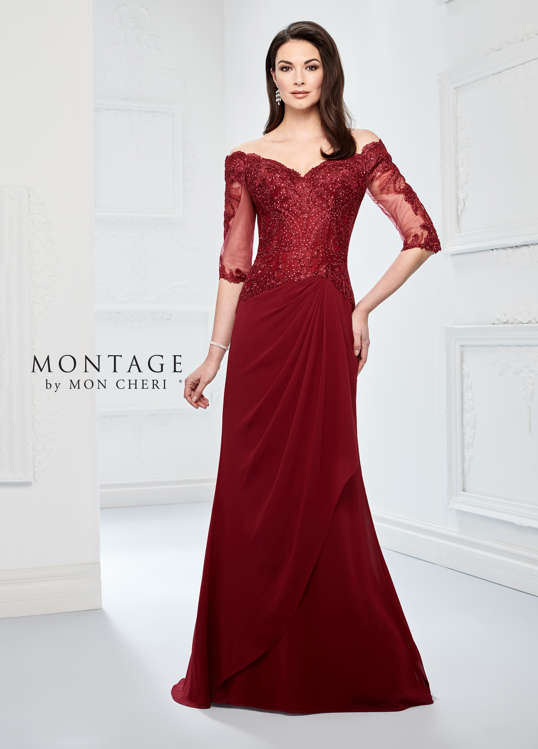 three-quarter-sleeve-gown-218905-A